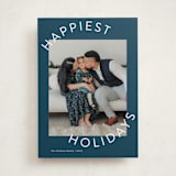 "Round and Round" - Holiday Cards in Blueberry by Jessica Williams - Front