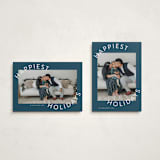 "Round and Round" - Holiday Cards in Blueberry by Jessica Williams - Photo Orientation Options