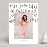 "Joy & Good Cheer" - Holiday Cards in Moss by Abbigail Lim - Front