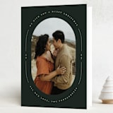 "Rounded Border" - Holiday Cards in Forest by Ekko Studio - Folded Card