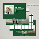 "Double Bar" - Holiday Cards in Foliage by Up Up Creative - Back of Card Options
