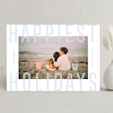 "Sheer Type" - Holiday Cards in Snowflake by Sarah Cohn - Front