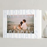 "Sheer Type" - Holiday Cards in Snowflake by Sarah Cohn - Folded Card