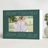 "merry christmas and happy new year" - Holiday Cards in Evergreen by Lori Wemple - Folded Card