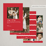 "Rick Rack" - Holiday Cards in Cream by Carrie ONeal - Back of Card Options