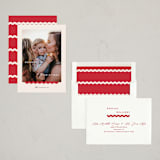 "Rick Rack" - Holiday Cards in Cream by Carrie ONeal - Assembled