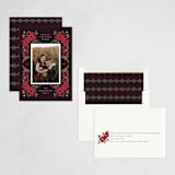 "Festive Floral" - Holiday Cards in Chocolate by Emily Sabol Goss - Assembled