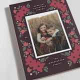 "Festive Floral" - Holiday Cards in Chocolate by Emily Sabol Goss - Detail