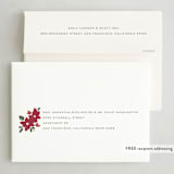 "Festive Floral" - Holiday Cards in Chocolate by Emily Sabol Goss - FREE Recipient Addressing