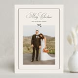 "Elegant Bow Holiday" - Holiday Cards in Evergreen by Chelsea Petaja - Front