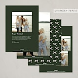 "Elegant Bow Holiday" - Holiday Cards in Evergreen by Chelsea Petaja - Back of Card Options