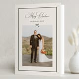 "Elegant Bow Holiday" - Holiday Cards in Evergreen by Chelsea Petaja - Folded Card