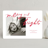 "Exaggerated Merry and Bright" - Holiday Cards in Holly by Ampersand Design Studio - Front