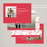"Exaggerated Merry and Bright" - Holiday Cards in Holly by Ampersand Design Studio - Back of Card
