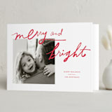 "Exaggerated Merry and Bright" - Holiday Cards in Holly by Ampersand Design Studio - Folded Card