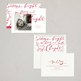 "Exaggerated Merry and Bright" - Holiday Cards in Holly by Ampersand Design Studio - Assembled