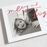 "Exaggerated Merry and Bright" - Holiday Cards in Holly by Ampersand Design Studio - Detail