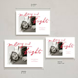 "Exaggerated Merry and Bright" - Holiday Cards in Holly by Ampersand Design Studio - Formats Available