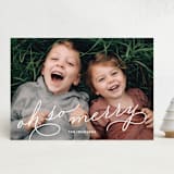 "Oh So Merry" - Holiday Cards in Icicle by Julia Hall - Front