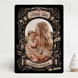 "Chalky" - Holiday Cards in Slate by GeekInk Design - Front