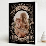 "Chalky" - Holiday Cards in Slate by GeekInk Design - Folded Card