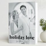 "vintage holiday love" - Holiday Cards in Noir by Sara Hicks Malone - Folded Card