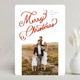 "Ribbon Letters" - Holiday Cards in Peppermint by taylorVdesign - Front