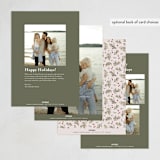 "Pine Frame" - Holiday Cards in Wreath by Everett Paper Goods - Back of Card Options