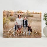 "Scripted Christmas" - Holiday Cards in Snow by Jennifer Postorino - Front
