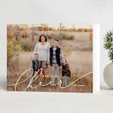 "Scripted Christmas" - Holiday Cards in Snow by Jennifer Postorino - Folded Card