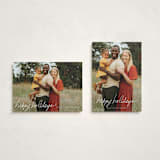 "handwritten note" - Holiday Cards in Snow by Up Up Creative - Photo Orientation Options