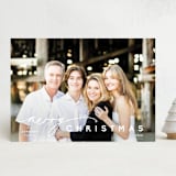 "Modern Manuscript" - Holiday Cards in Snow by Robin Ott - Front