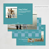 "Modern Manuscript" - Holiday Cards in Snow by Robin Ott - Back of Card Options