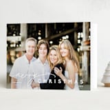 "Modern Manuscript" - Holiday Cards in Snow by Robin Ott - Folded Card