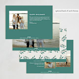 "Christmas Time is Here" - Holiday Cards in Coal by Design Lotus - Back of Card Options