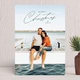"Top Script" - Holiday Cards in Hunter by Jennifer Postorino - Front