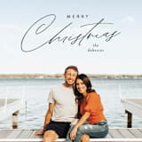 "Top Script" - Holiday Cards in Hunter by Jennifer Postorino - Detail