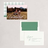 "Festive Holiday Script" - Holiday Cards in Snow by Kristen Smith - Assembled
