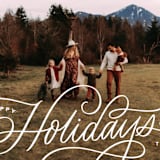 "Festive Holiday Script" - Holiday Cards in Snow by Kristen Smith - Detail
