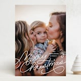 "Merrily" - Holiday Cards in Snowdrop by Laura Hankins - Front