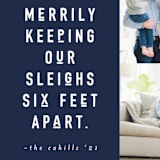 "Six Feet" - Holiday Cards in Midnight by Abby Munn - Detail
