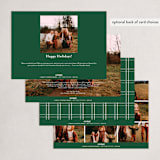 "Modern Greeting" - Holiday Cards in Pine by Brianne Larsen - Back of Card Options