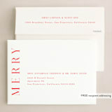 "Merry 1" - Holiday Cards in Snow by Adam K - FREE Recipient Addressing