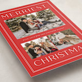 "Just the Merriest" - Holiday Cards in Cranberry by Sarah Brown - Detail