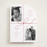 "Bow Two" - Holiday Cards in Peppermint by Emily Betts - Front