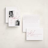 "Bow Two" - Holiday Cards in Peppermint by Emily Betts - Assembled