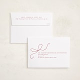 "Bow Two" - Holiday Cards in Peppermint by Emily Betts - FREE Recipient Addressing