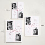 "Bow Two" - Holiday Cards in Peppermint by Emily Betts - Formats Available