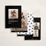 "Disney's Mickey Outline" - Holiday Cards in Snow by Hooray Creative - Back of Card Options