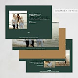 "Disney's Mickey Head Photo Frame Wreath" - Holiday Cards in Evergreen by Becky Nimoy - Back of Card